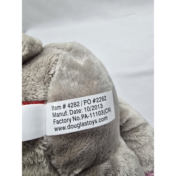 Douglas cuddle toys plush Lulu Gray Hippo ballerina 9" Plush- FACTORY ERROR ARM - Picture 5 of 15